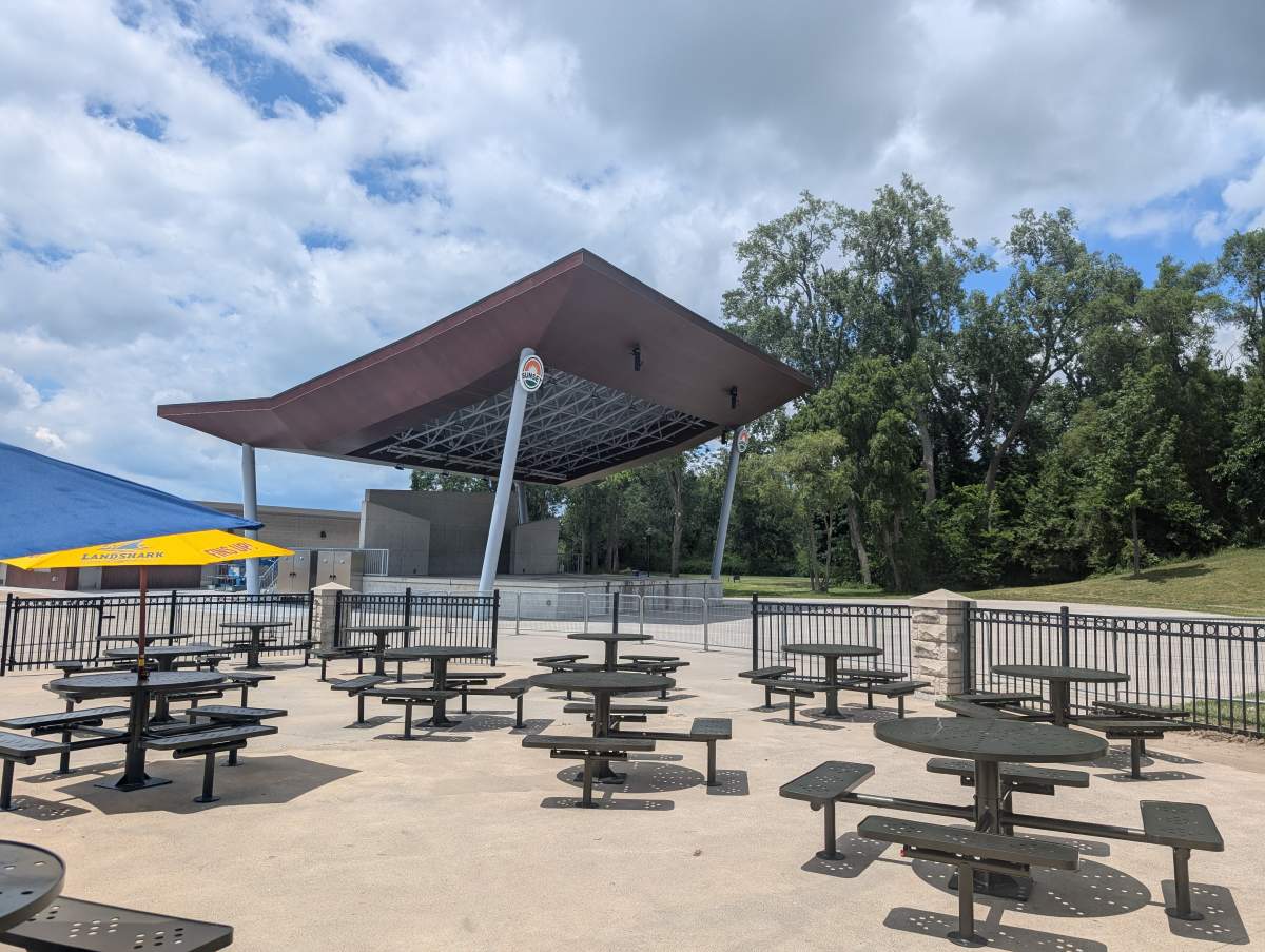 The amphitheatre at Seacliff beach and park.