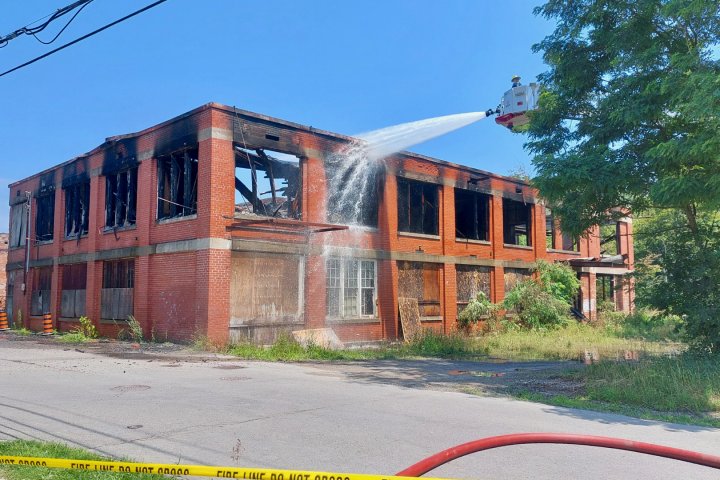 Ontario fire marshal investigates blaze at former file factory in Port Hope