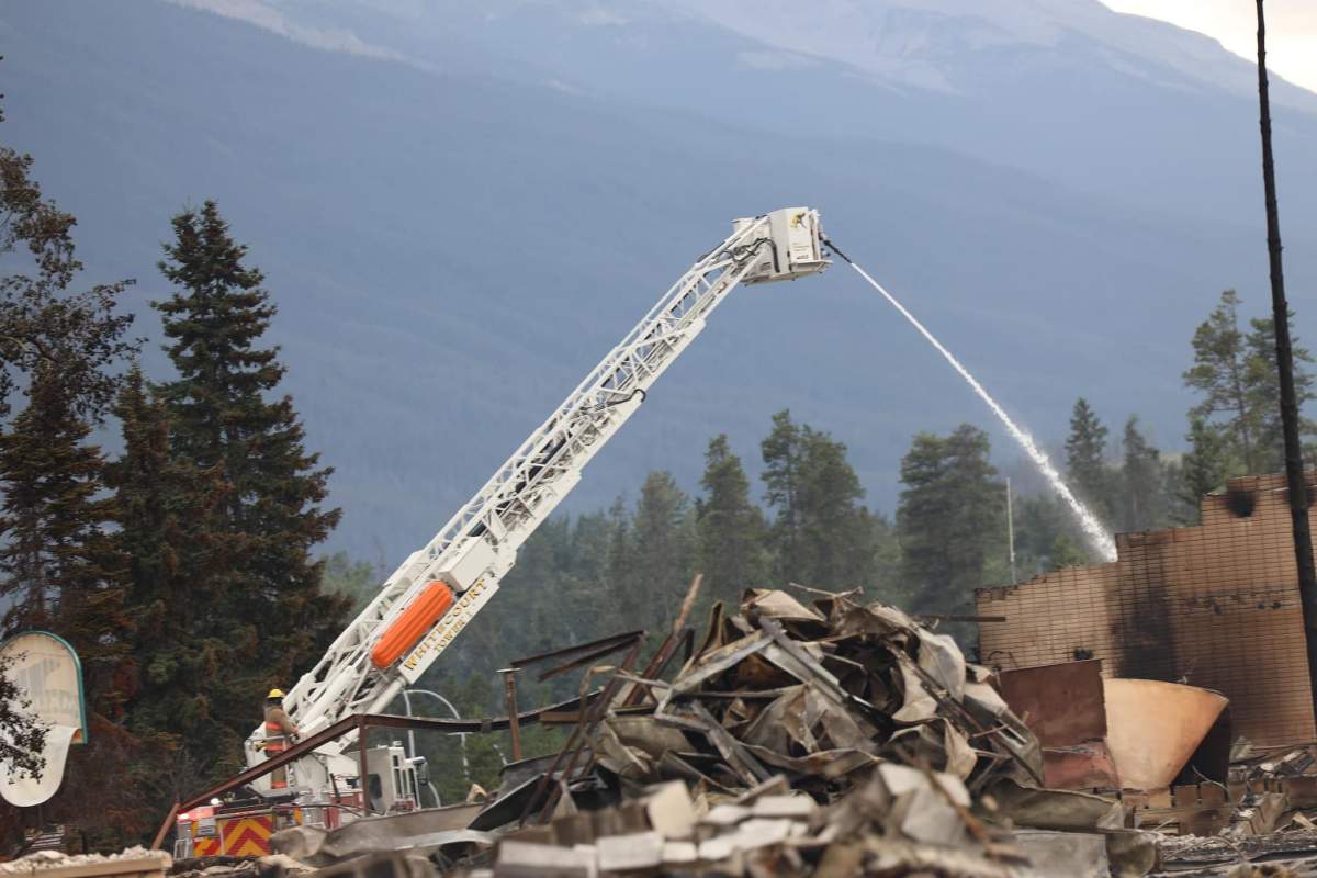 Wildfire damage in Jasper, Alta. on Friday, July 26, 2024.
