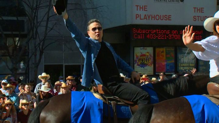 Conservative Party of Canada Leader Pierre Poilievre seen at the 2024 Calgary Stampede Parade on July 5, 2024.