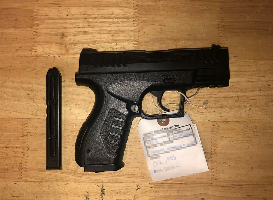 RCMP seized this air pistol from a suspect in Thompson, Man.