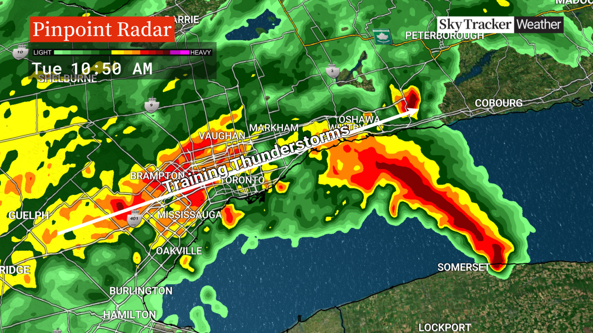 Training thunderstorms on July 16, 2024.