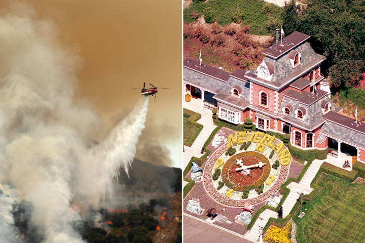 Michael Jackson’s Neverland Ranch in the path of huge California wildfire