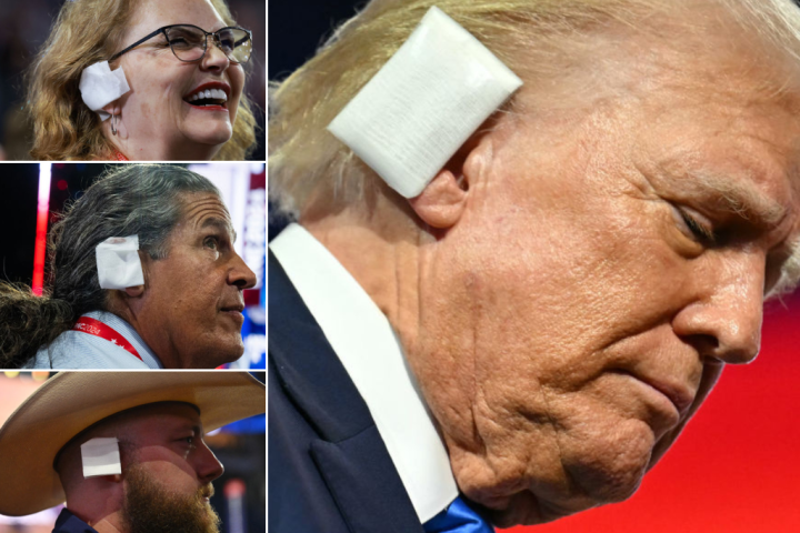 Summer’s hottest accessory? Trump-inspired ear bandages take over RNC
