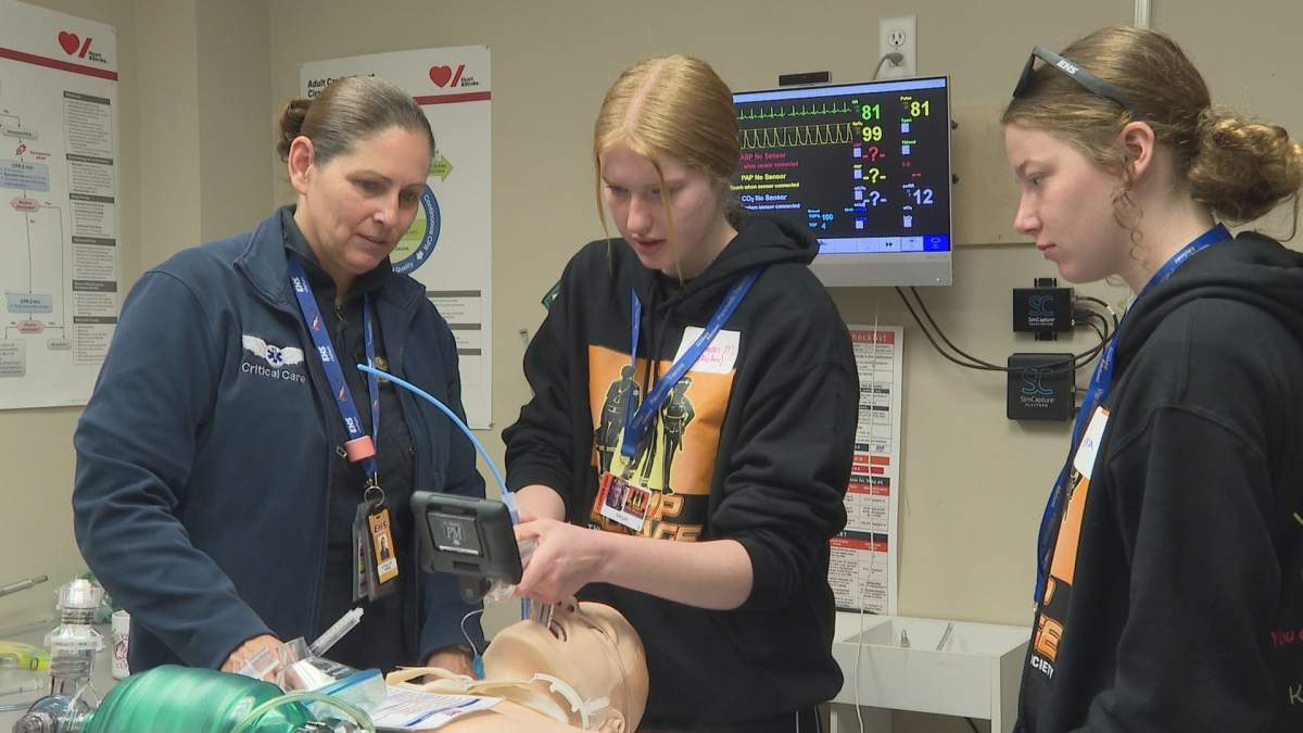 Students attending Camp Courage learn paramedic training as part of the nine-day course.