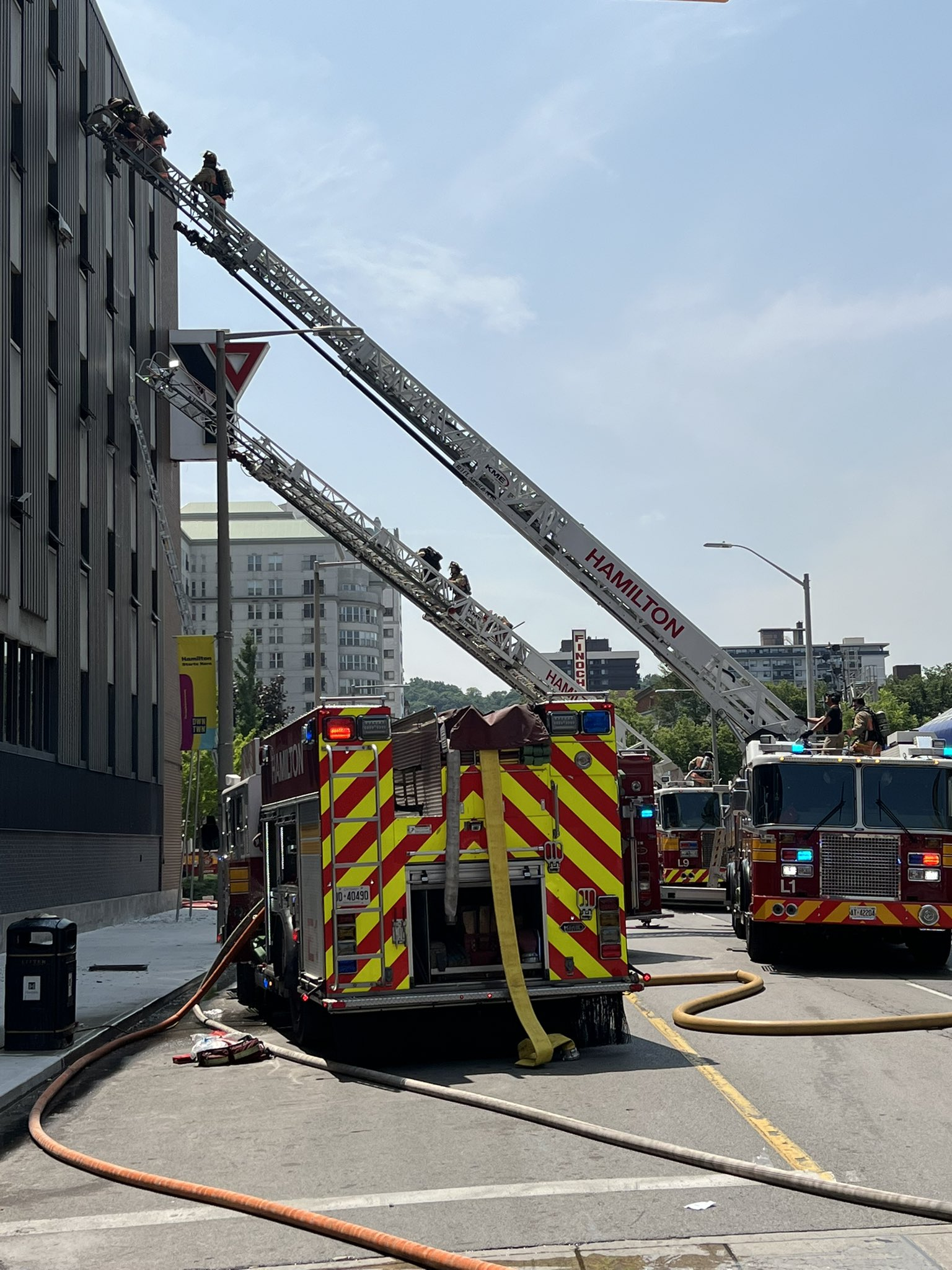 Fire at Hamilton transitional housing sends 13 to hospital, 2 in critical condition