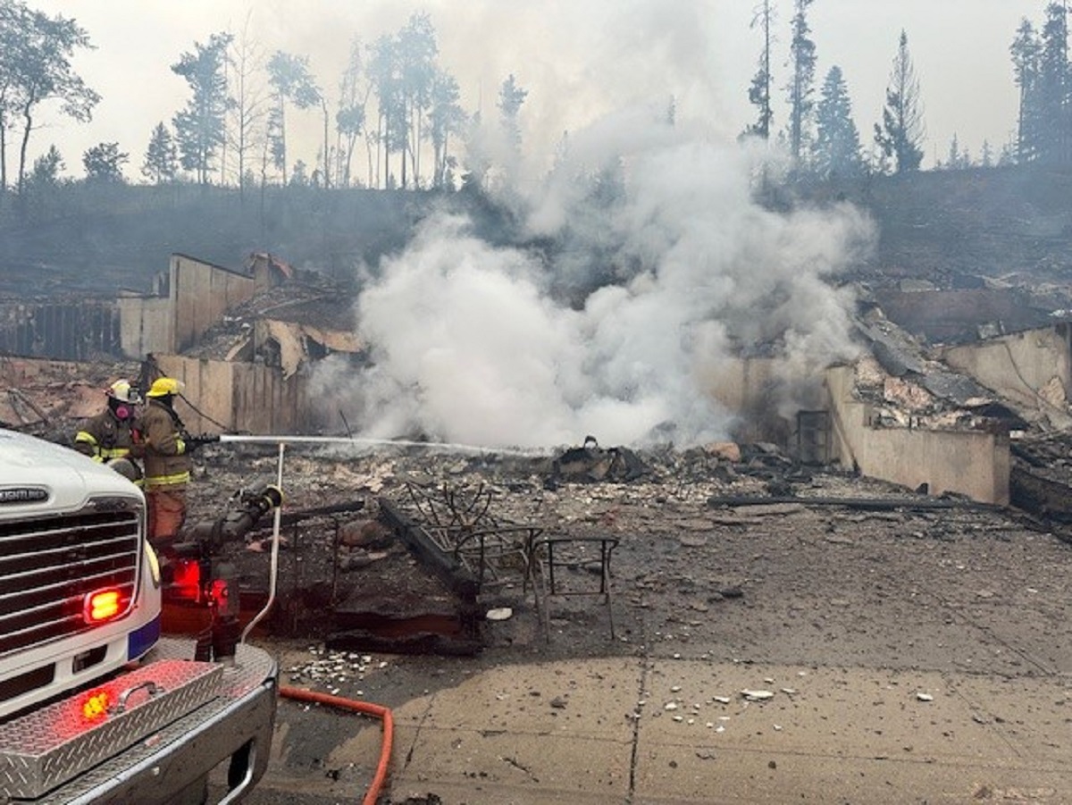 Picture taken by Woodlands County officials in Jasper, posted to social media Thursday, July 25, 2024. The county said it answered a call the support Jasper through “this unthinkable time.”