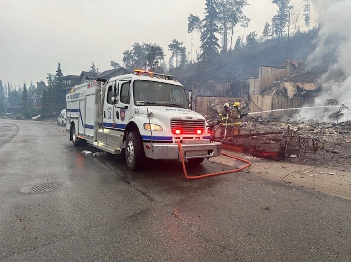 Picture taken by Woodlands County officials in Jasper, posted to social media Thursday, July 25, 2024. The county said it answered a call the support Jasper through “this unthinkable time.”