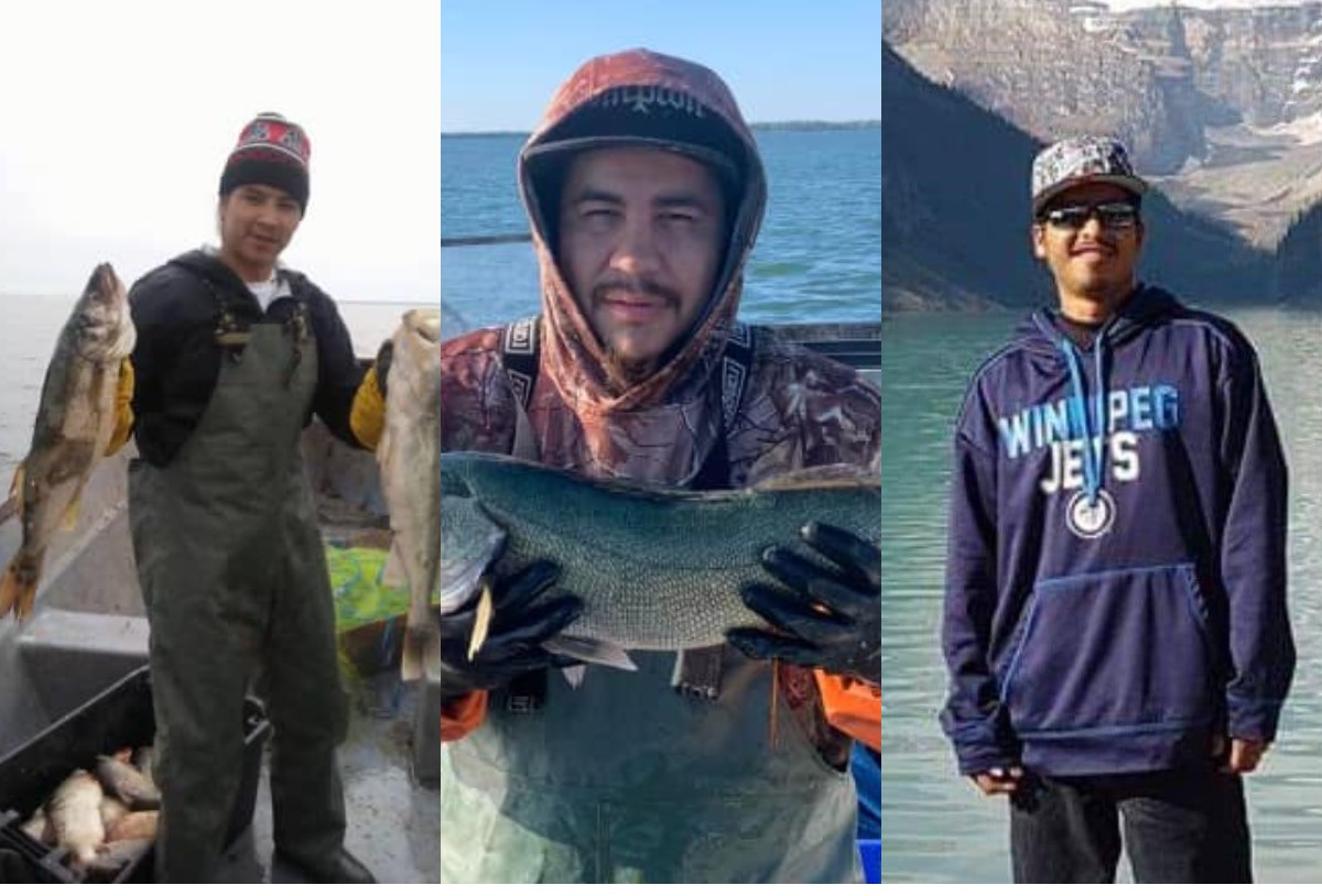 RCMP say the body of missing fisherman Delaney McGillvary, right, was found Sunday. Rayden Dick, left, and Tyler Ballantyne, centre, were previously found dead.