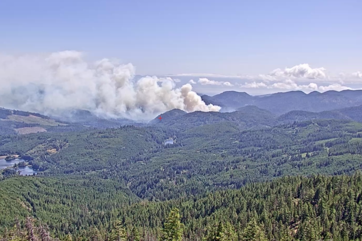 Sooke Potholes closed as crews battle out-of-control wildfire