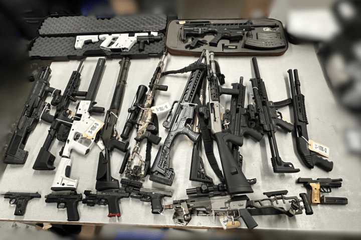 20 guns, 4.5 kg of cocaine seized in Victoria police trafficking investigation