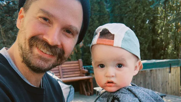 An undated photo of Ryan Brodziak and his baby son Ozzy Brodziak.