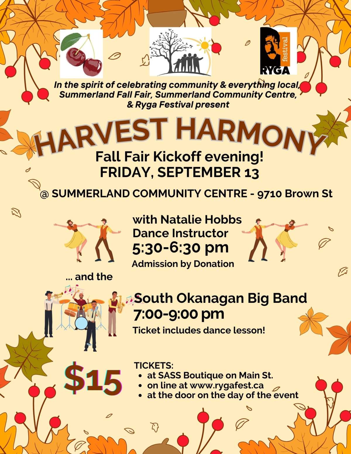 HARVEST HARMONY – Fall Fair and Ryga Festival Kickoff! - image