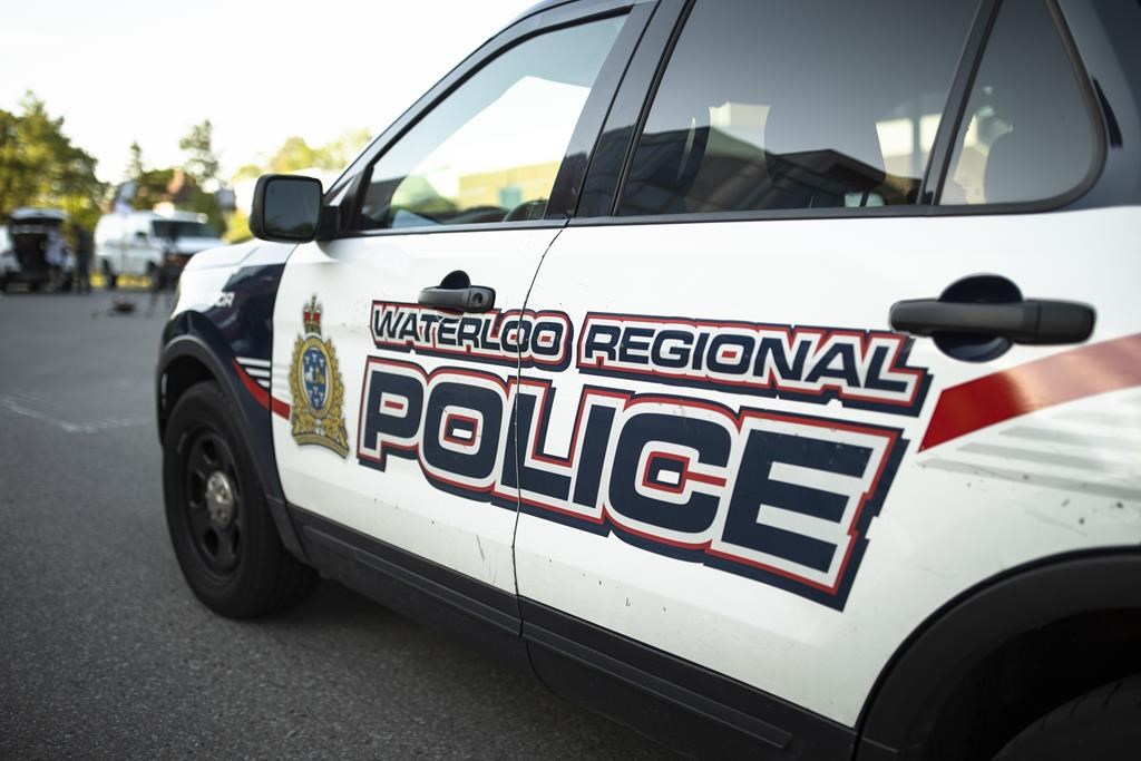 A Waterloo Regional Police vehicle in Waterloo, Ont., Wednesday, June 28, 2023. THE CANADIAN PRESS/Nick Iwanyshyn.