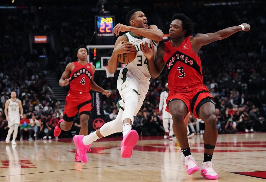 Raptors visit Bucks in NBA tournament opener