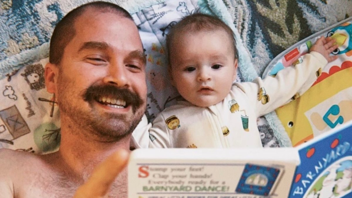 An undated photo of Ryan Brodziak and his baby son Ozzy Brodziak.