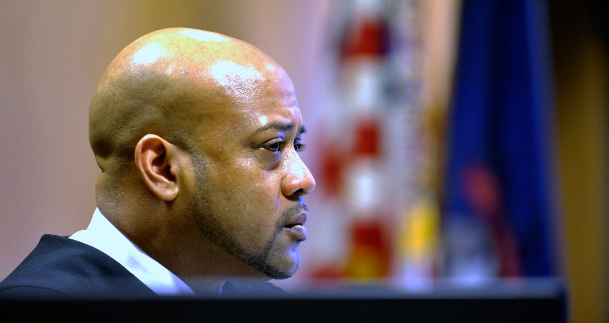 Judge Kenneth King listens during a probable-cause hearing, April 2, 2015, in Detroit.