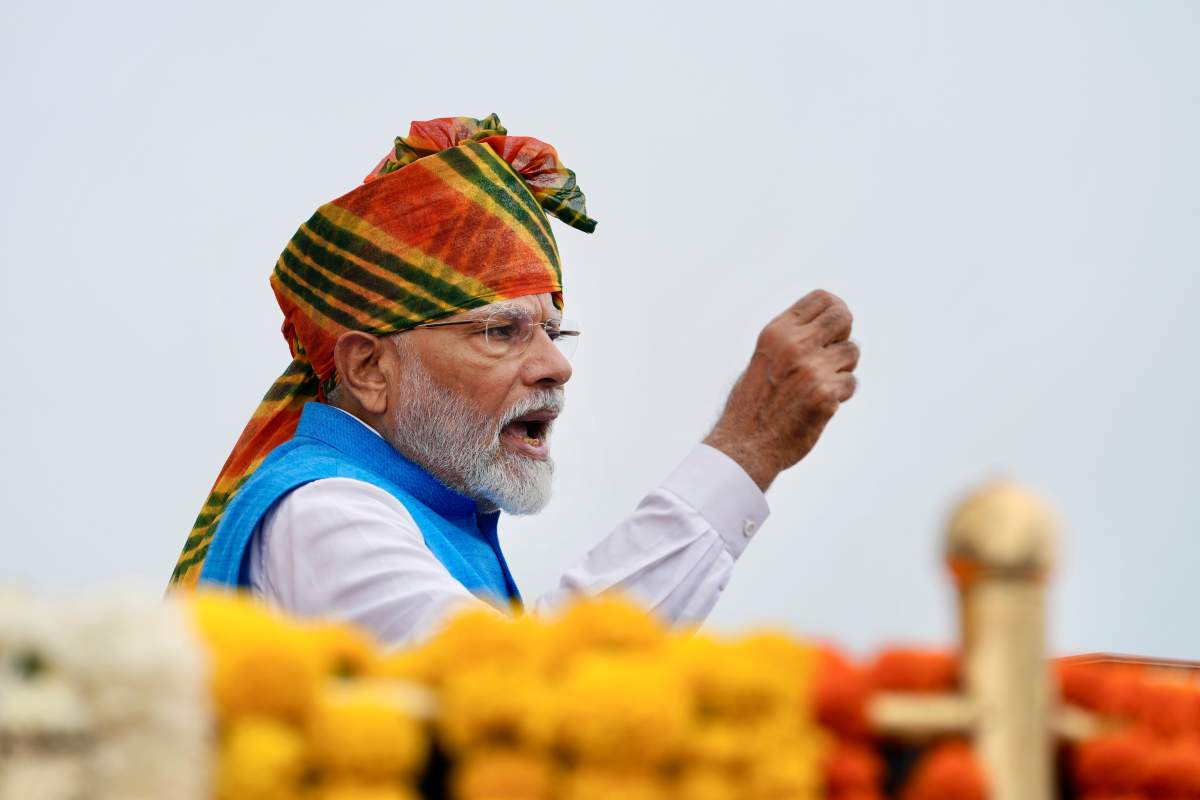 Indian Prime Minister Narendra Modi, New Delhi, India, Aug. 15, 2024. (AP Photo/Manish Swarup).