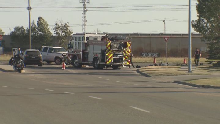 Calgary police said officers were called to a crash in the area of 36th Street Southeast and 50th Avenue Southeast at 5:50 p.m. on July 31, 2024.