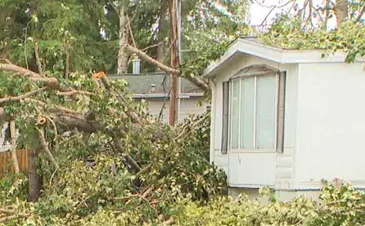 Яростна лятна буря която се разрази през Едсън Алта в