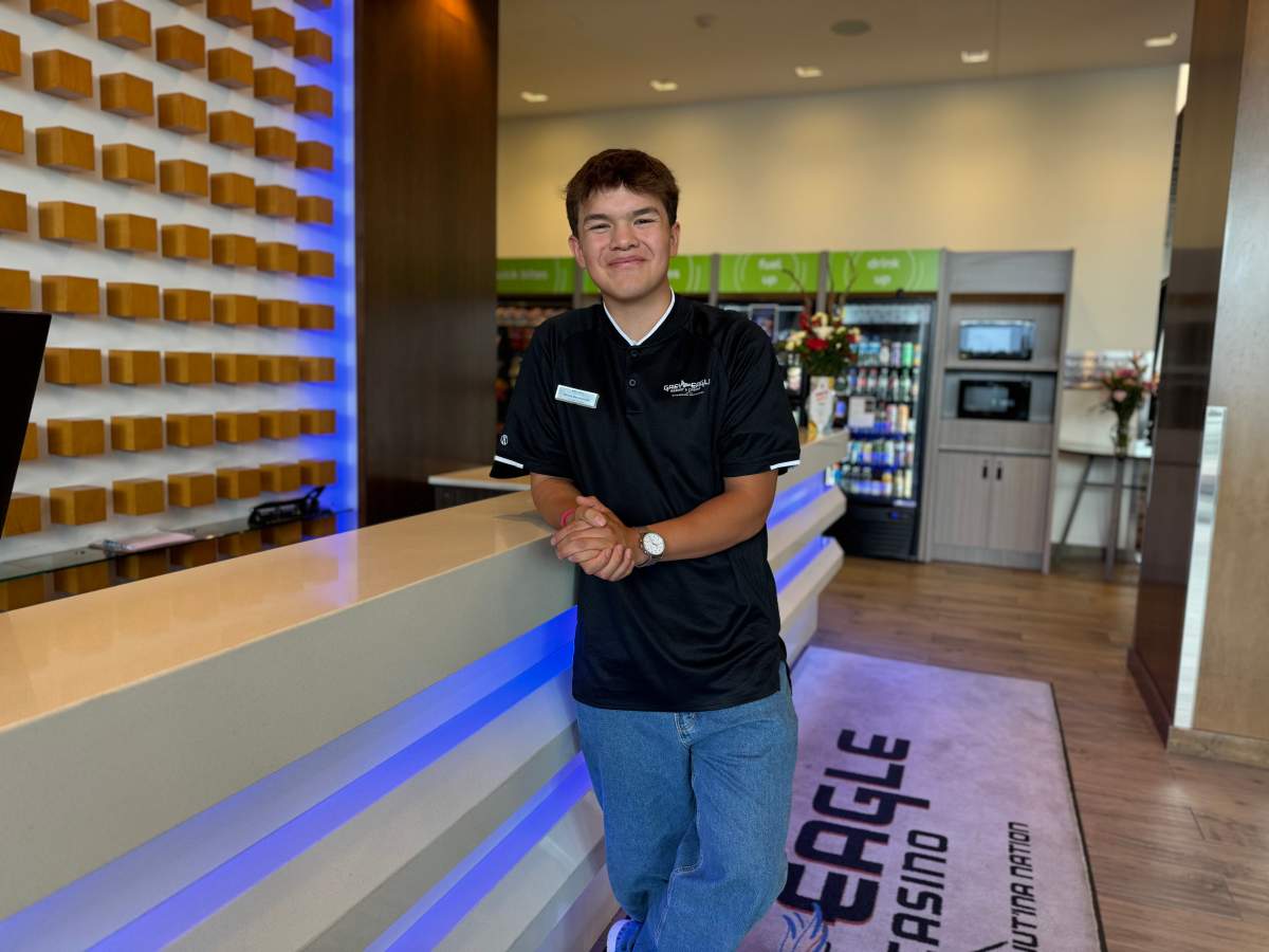 Marcus Manymoons spent the summer working in guest services.