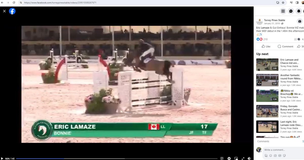 A video on Lamaze’s stables’ Facebook appears to show him competing on the same day his lawyer argued Lamaze was too ill to attend court.