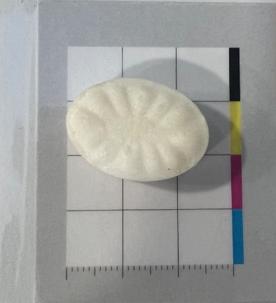 Photo of the white candy that was tested at an Auckland drug-checking clinic.