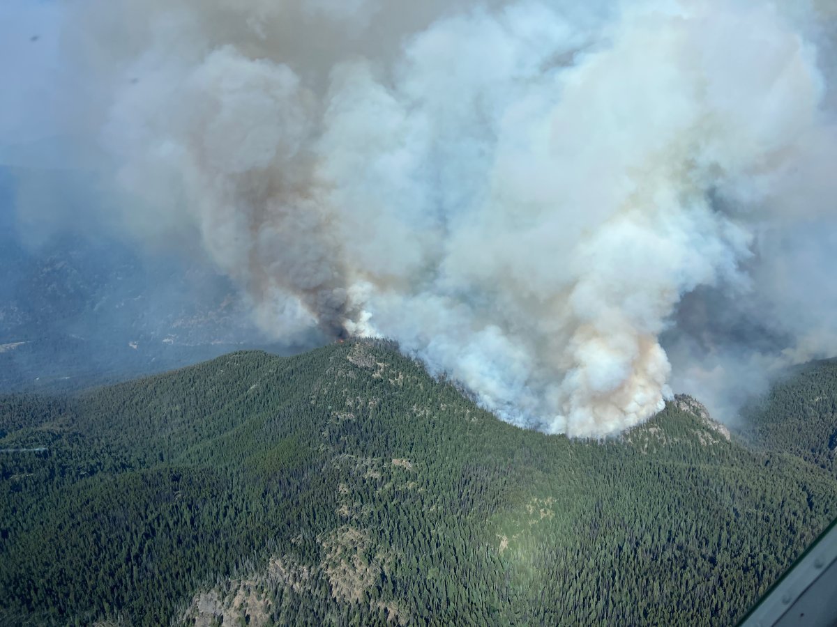 File photo of the Shetland Creek wildfire burning near Spences Bridge, B.C., on Aug. 1, 2024.