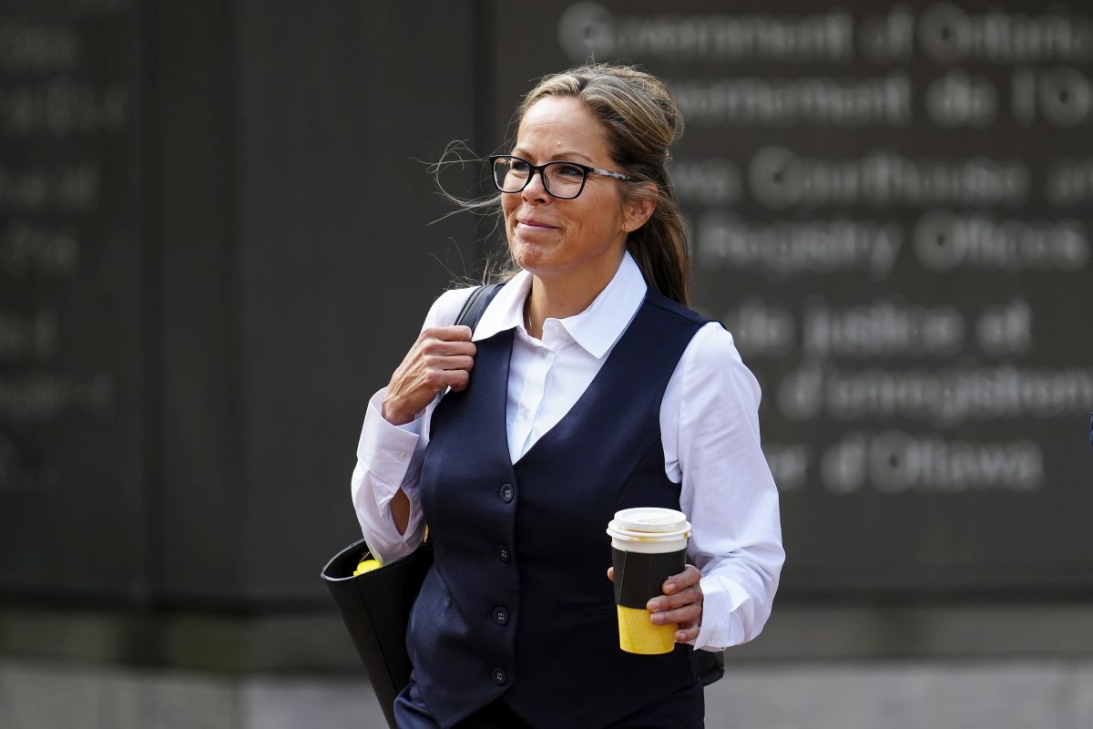 Tamara Lich arrives at the courthouse in Ottawa, on Tuesday, Aug. 20, 2024.
