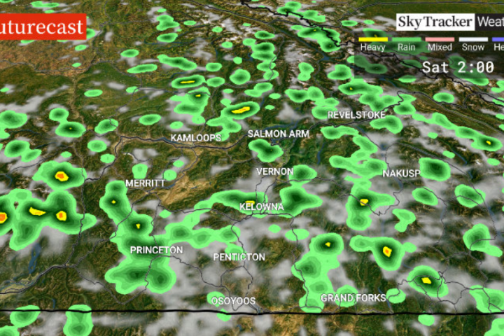 Okanagan weather: Risk of lightning, lingering heat in forecast