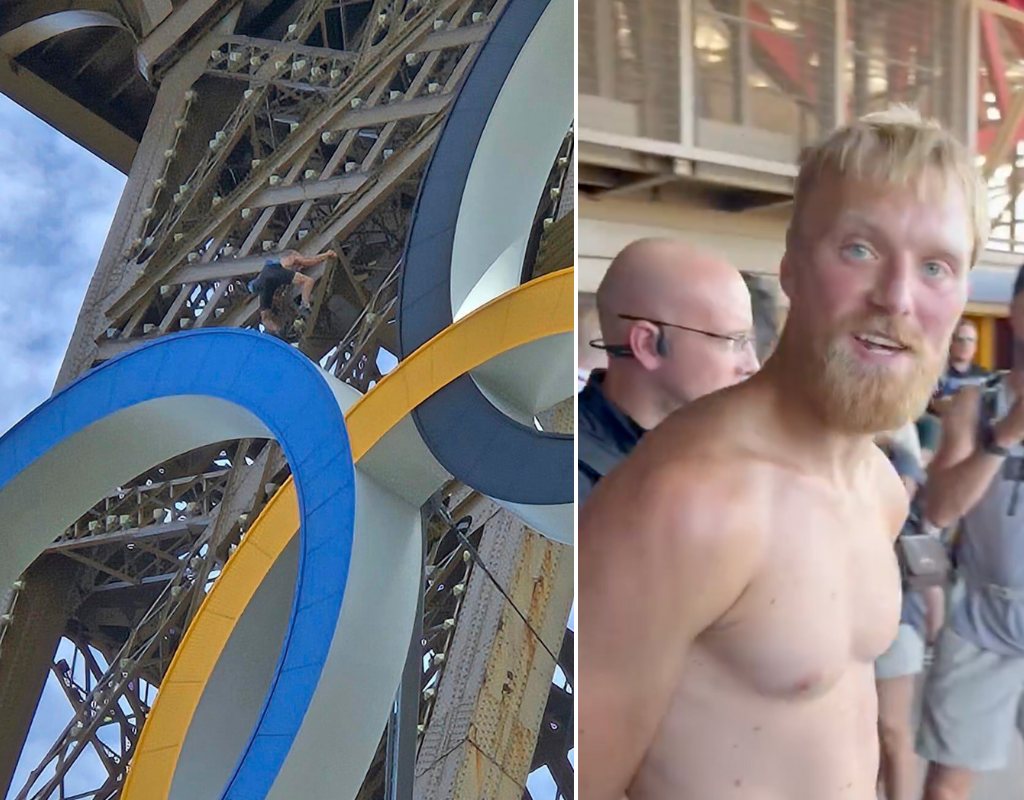 Мъж с голи гърди беше арестуван в неделя следобед след