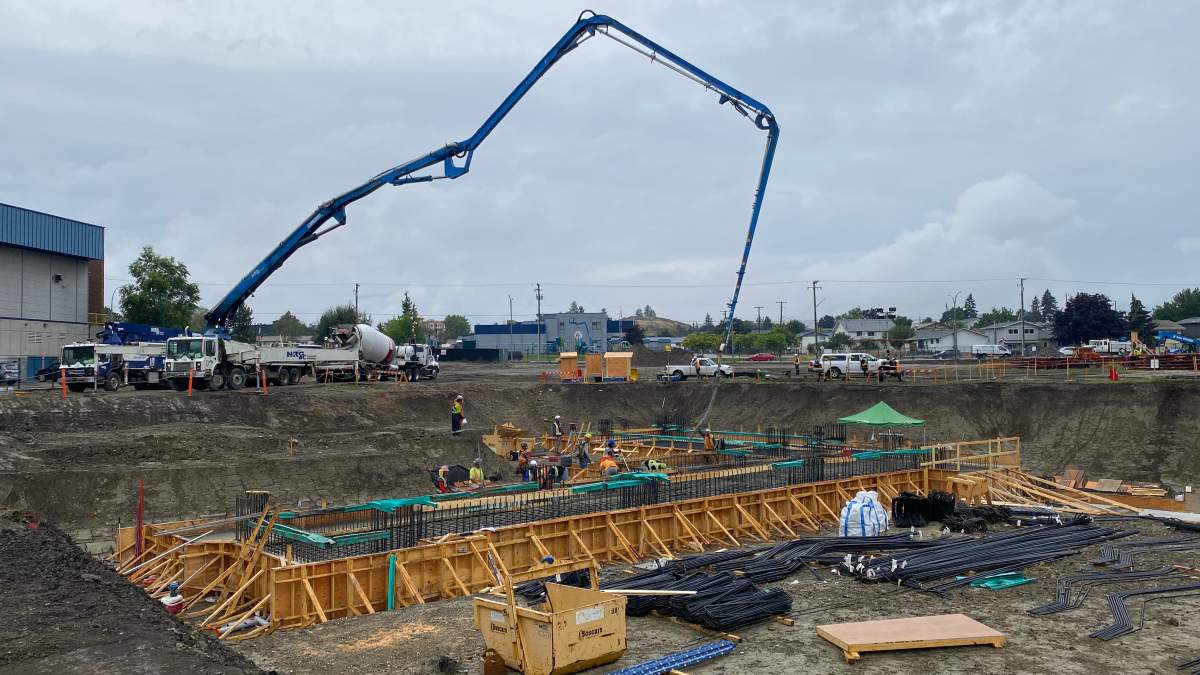 The construction site of the Active Living Centre that’s currently under construction along 43d Avenue in Vernon, B.C.