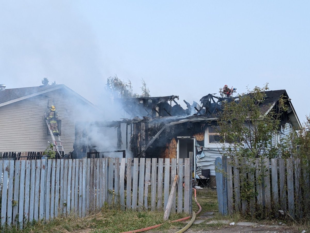 One home was destroyed by fire in Calgary's Falconridge neighbourhood Thursday, Aug. 15, 2024.