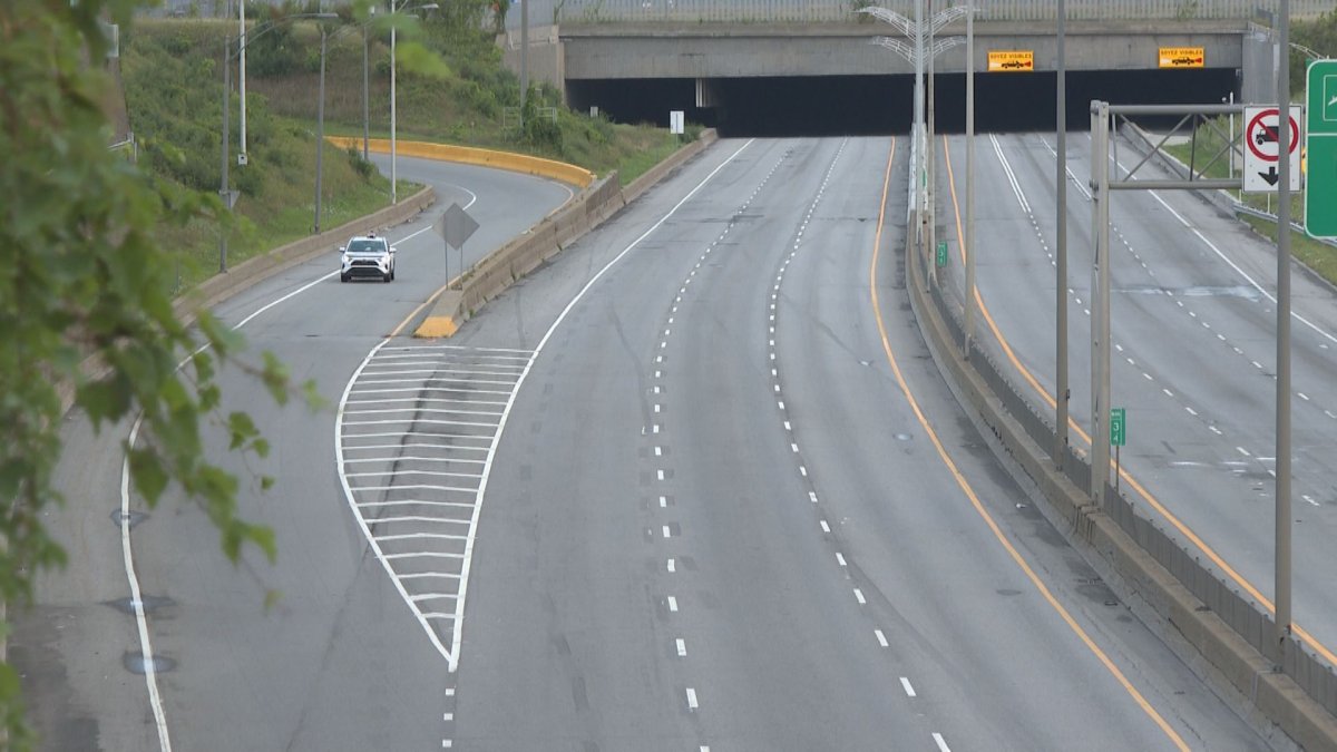 A section of Highway 13 in Montreal was closed due to flooding from tropical storm Debby.