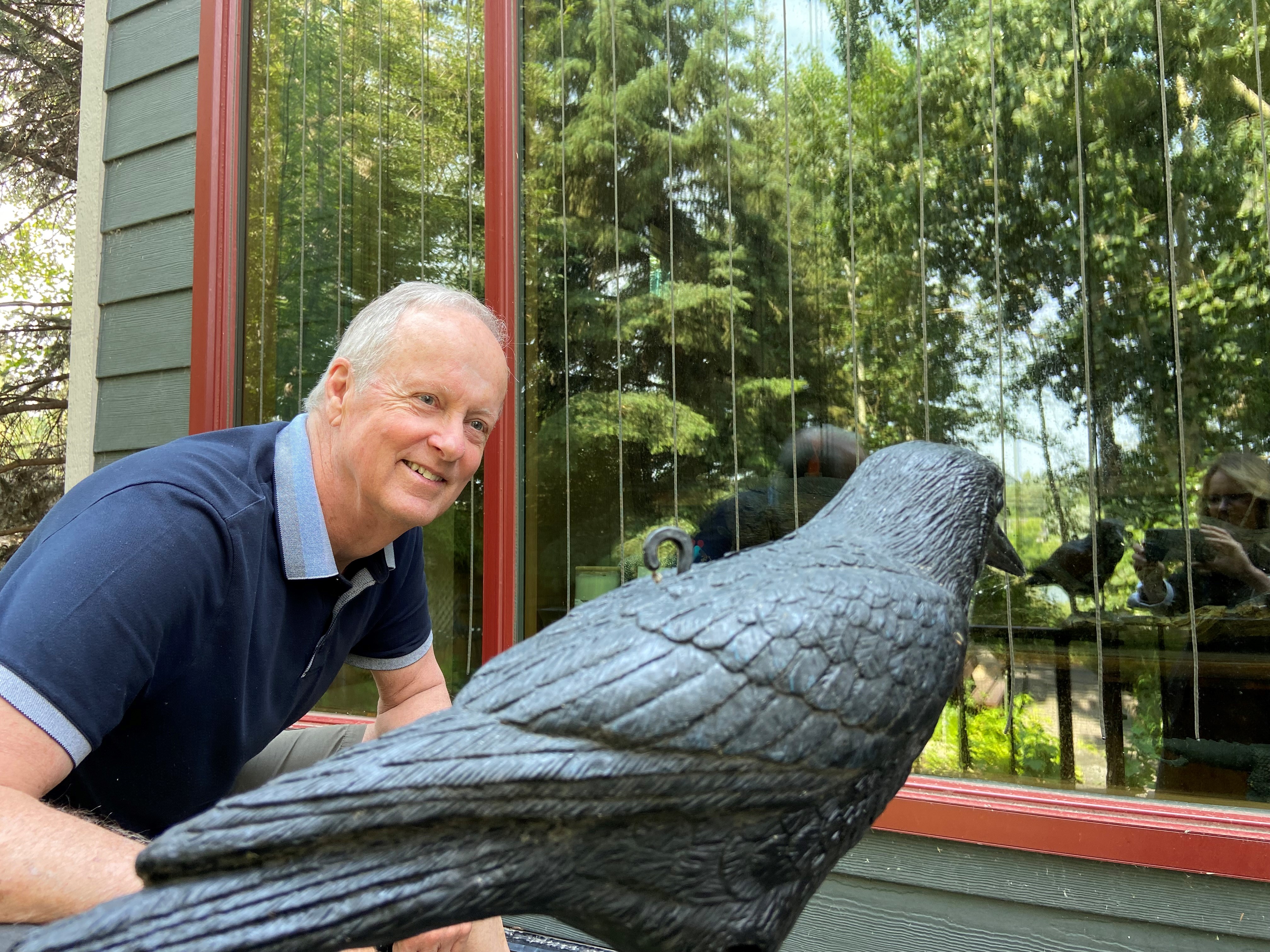 ‘It was killing me’: Calgary naturalist stops bird collisions on his windows with ‘zen curtains’