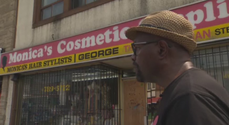 Phil Vassell in front of Monica’s Cosmetic Supplies Ltd. in Toronto’s Little Jamaica