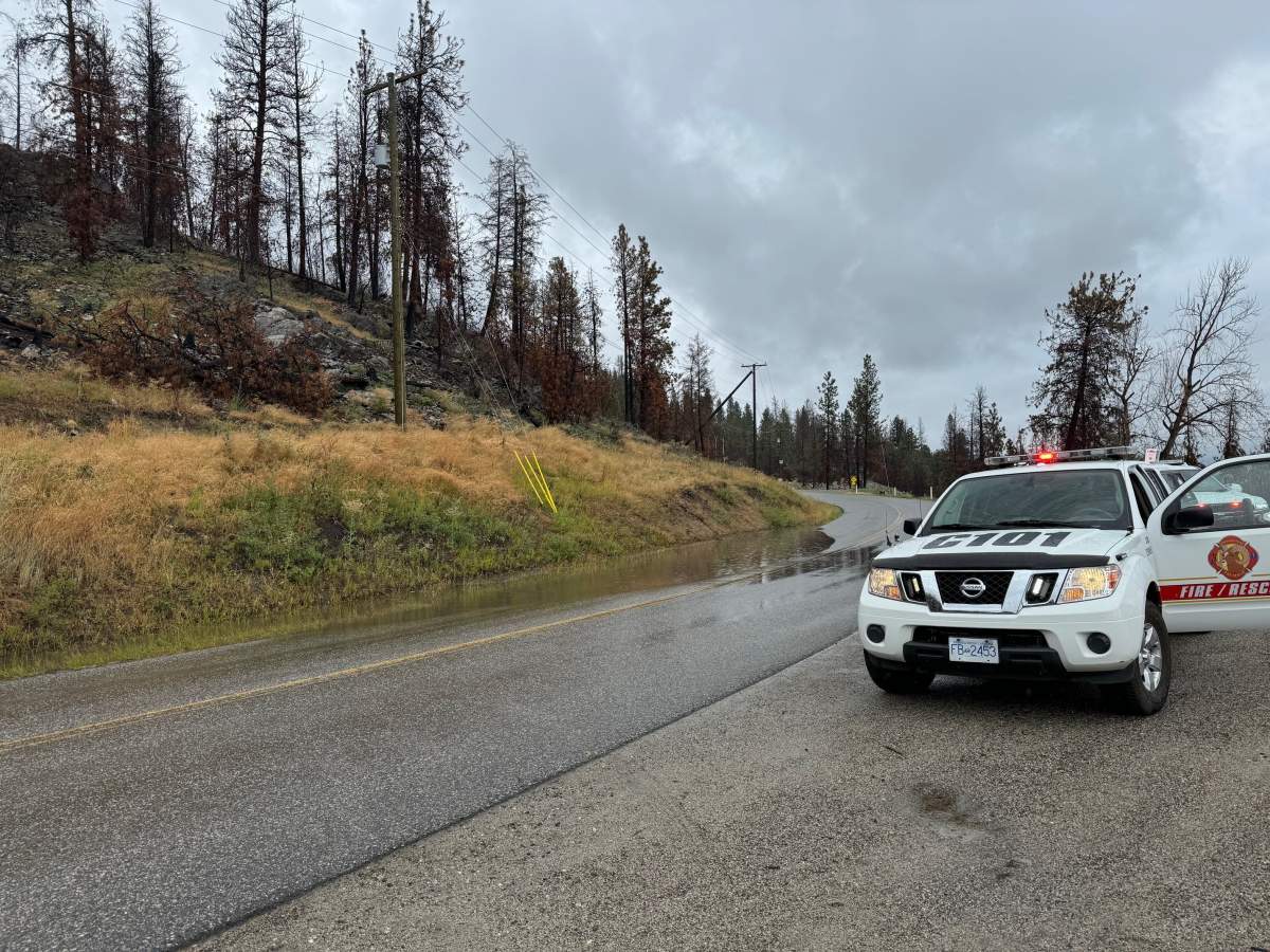 The North Westside Fire Department is directing traffic around a flood on a portion of Westside Road, near Lake Okanagan Resort, and the area near Bear Creek is also creating problems for motorists.