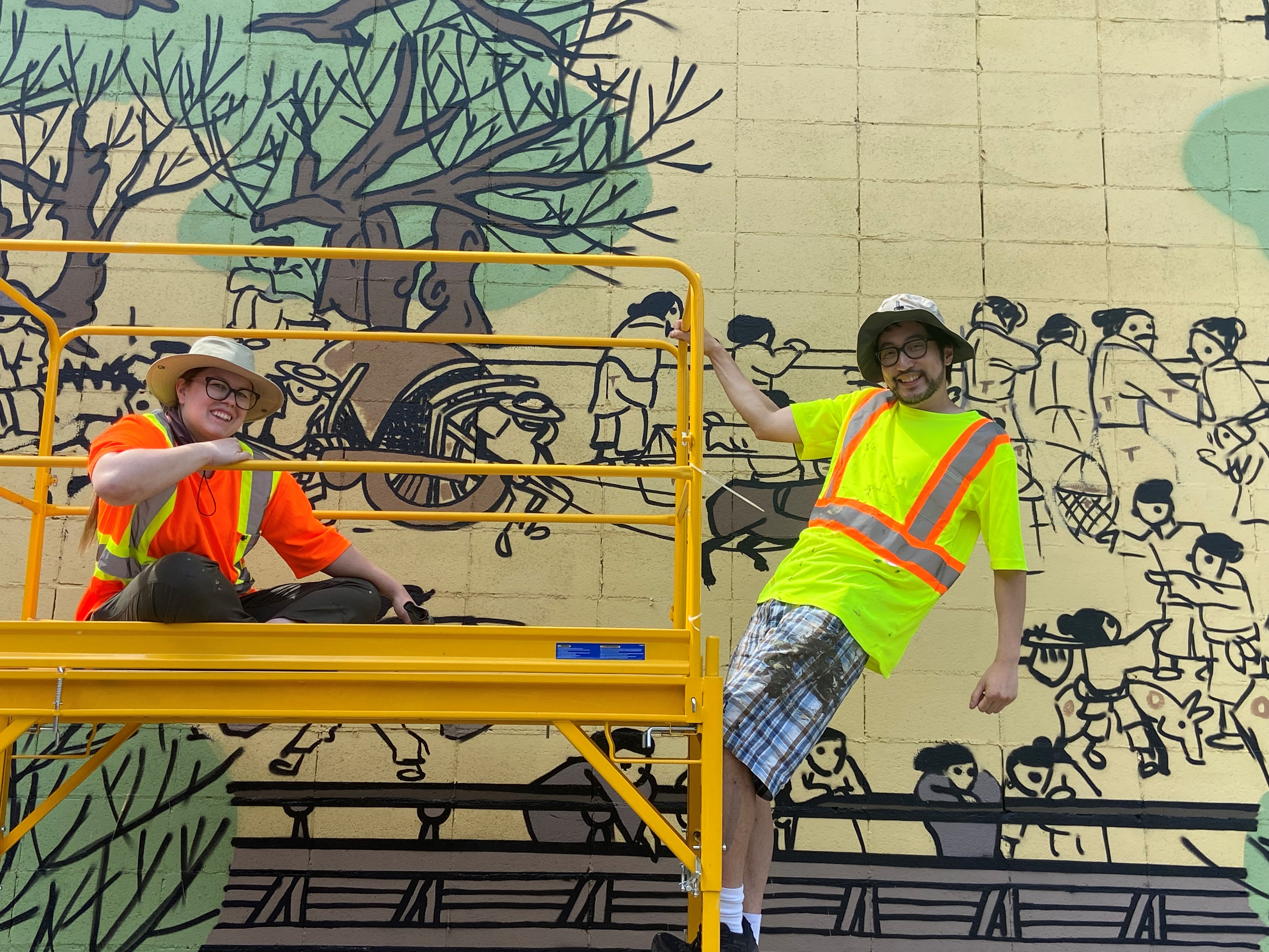 Стените които някога са били голи в Чайнатаун ​​в Калгари