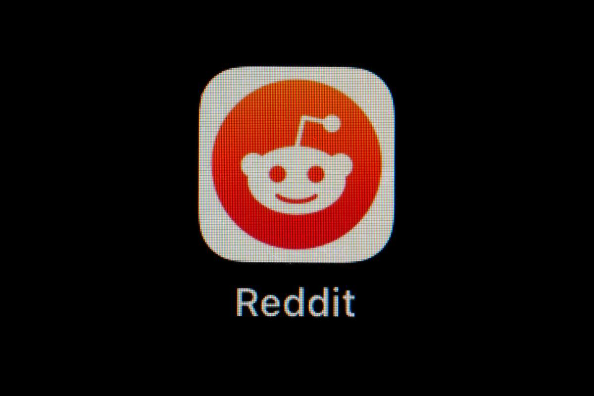 FILE - The Reddit app icon is seen on a smartphone, Feb. 28, 2023.