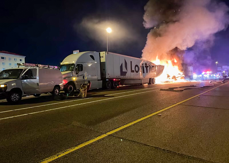Tiner failed to stop his commercial semi-truck after traffic slowed to a halt in front of him, causing a fiery six-vehicle collision.
