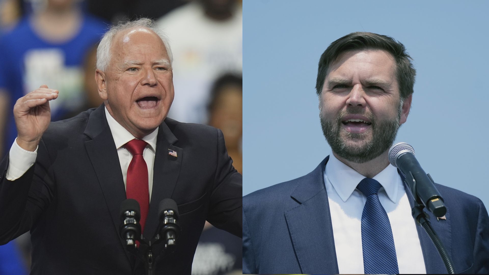 Губернаторът на Минесота Тим Уолц и сенаторът от Охайо Джей