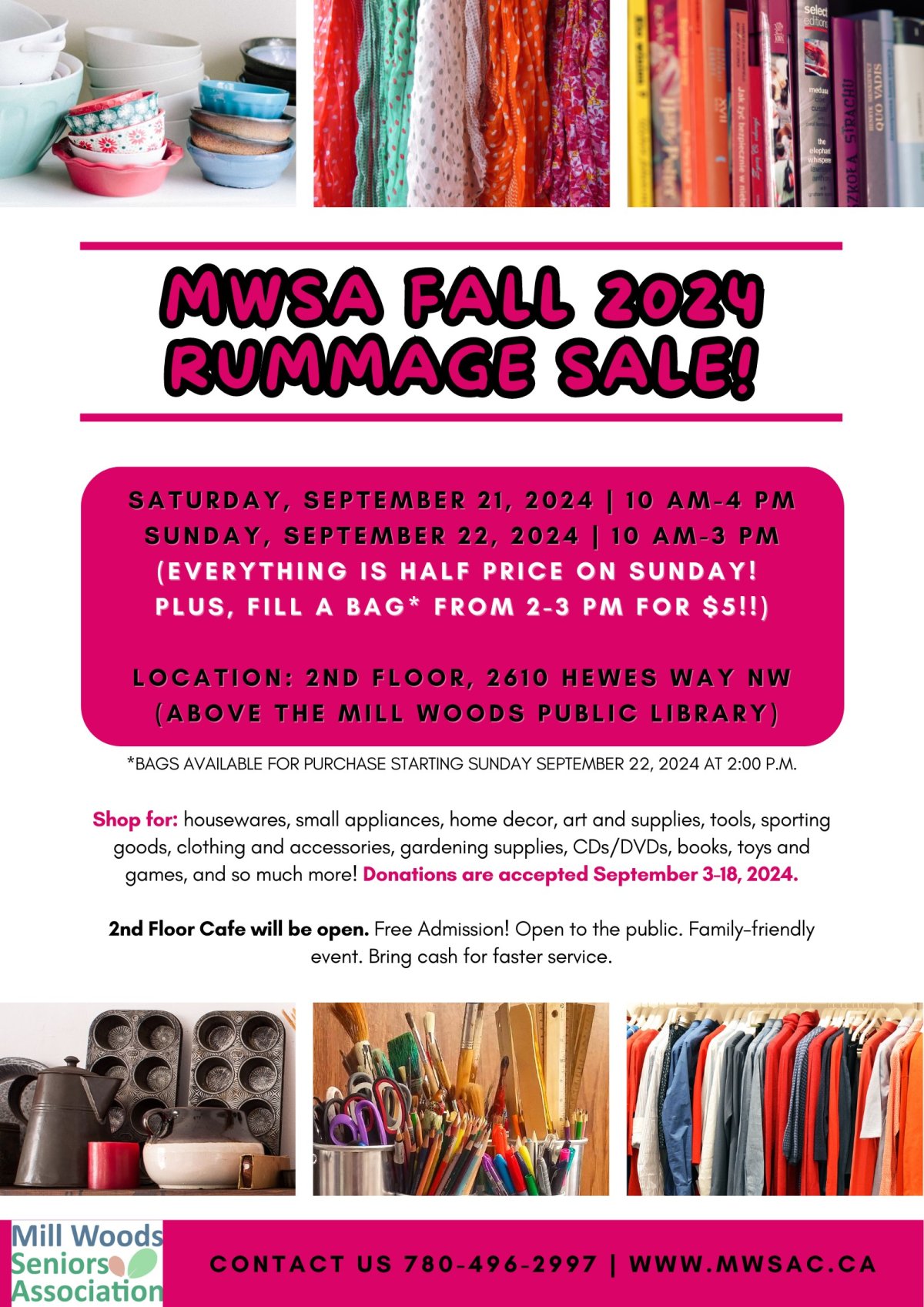 Mill Woods Seniors Association Fall Rummage Sale - image