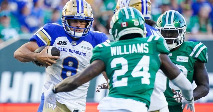 Има малко повече огън когато Winnipeg Blue Bombers домакинстват Saskatchewan