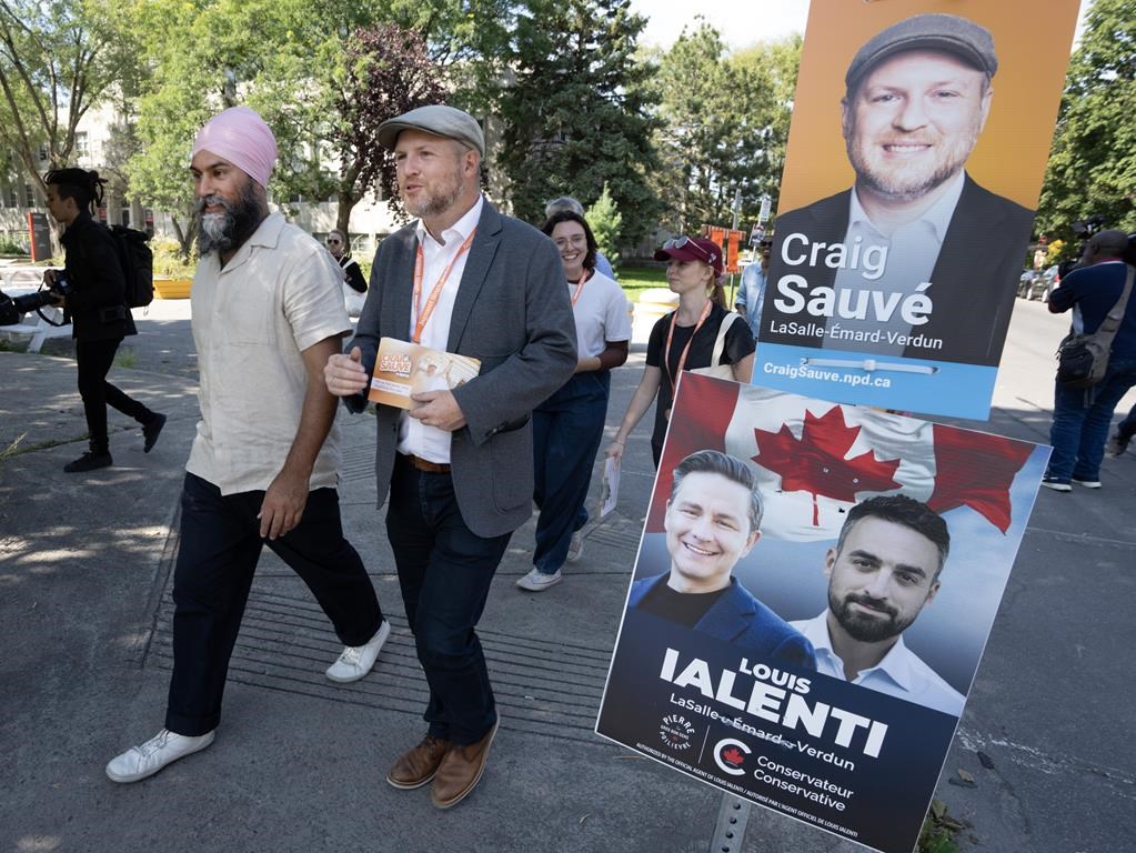 Advanced voting in Montreal byelection underway as candidates go door-to-door