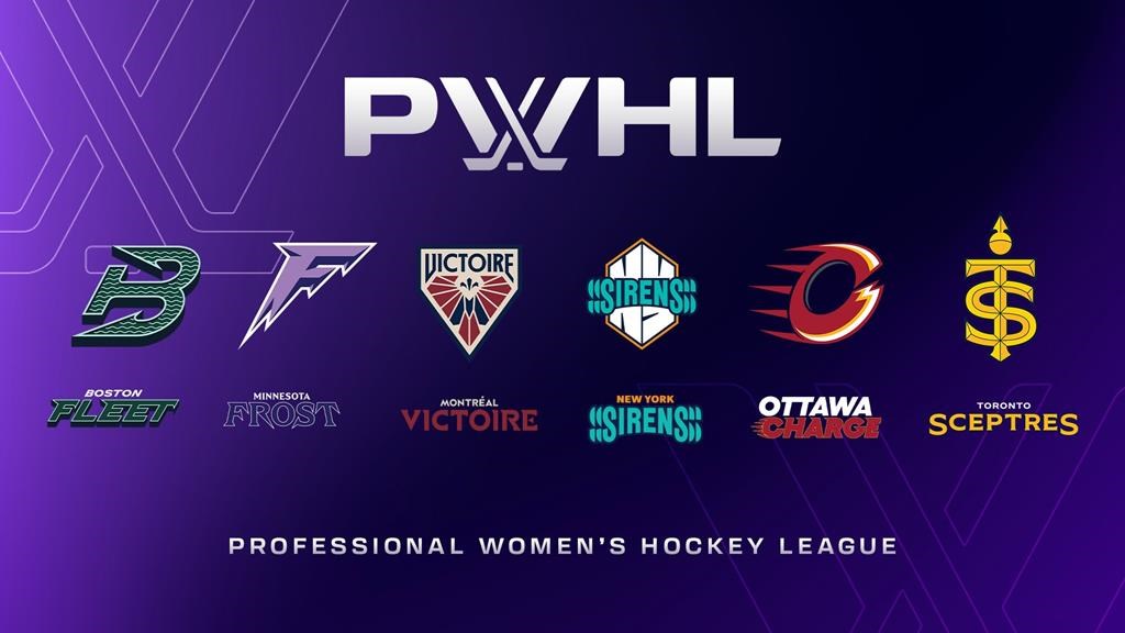 PWHL unveils names, logos for all six teams ahead of second season