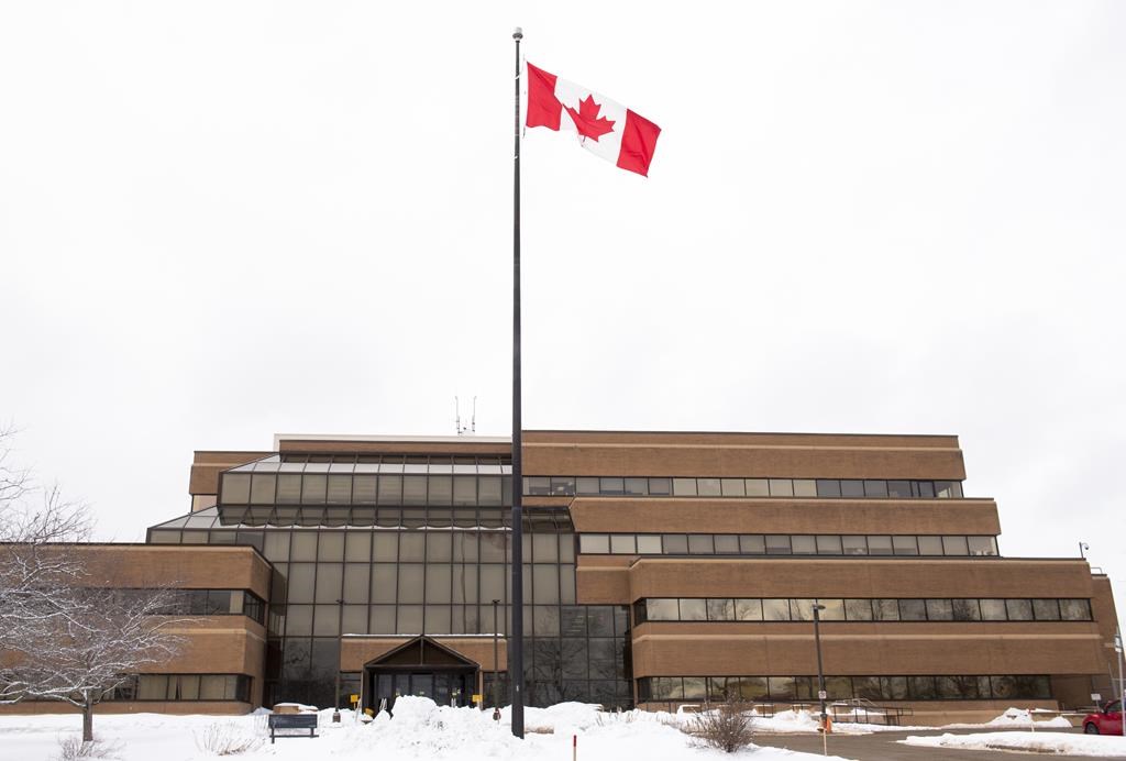 <p>RCMP “J” Division which is the New Brunswick RCMP Headquarters in Fredericton, New Brunswick on Friday February 5, 2021. The Wolastoqey Nation have lent their voice in calling for an inquiry that led the fatal shooting on a New Brunswick Indigenous man by the RCMP during a wellness check. THE CANADIAN PRESS/Stephen MacGillivray</p>.