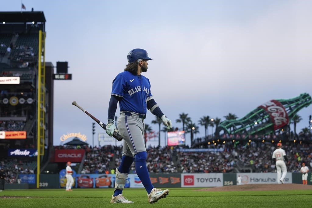 Bichette back on injured list with finger fracture