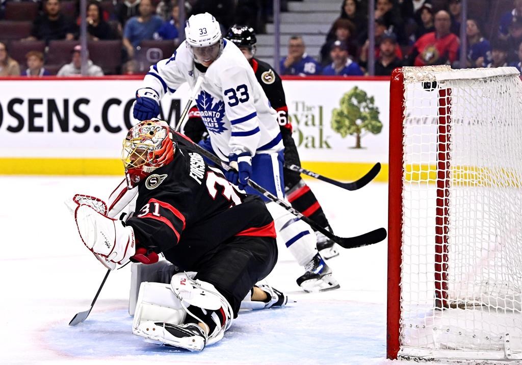 Ostapchuk’s short-handed goal helps Sens tip Leafs