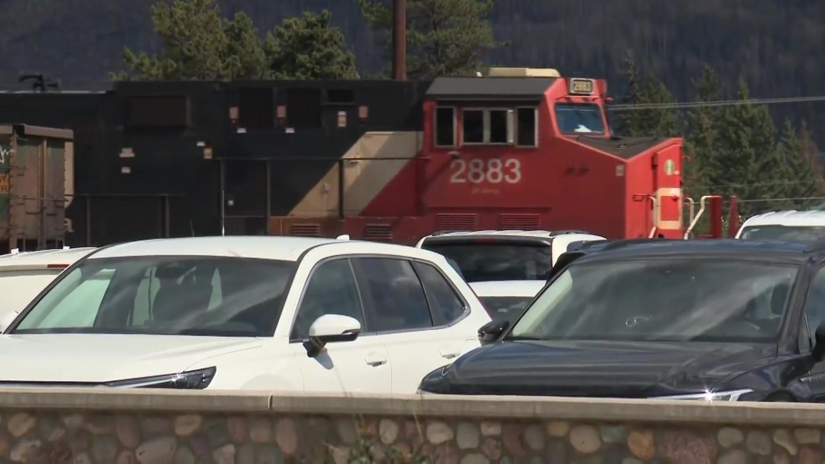 A CN Rail train in Jasper, Alta. in September 2024.