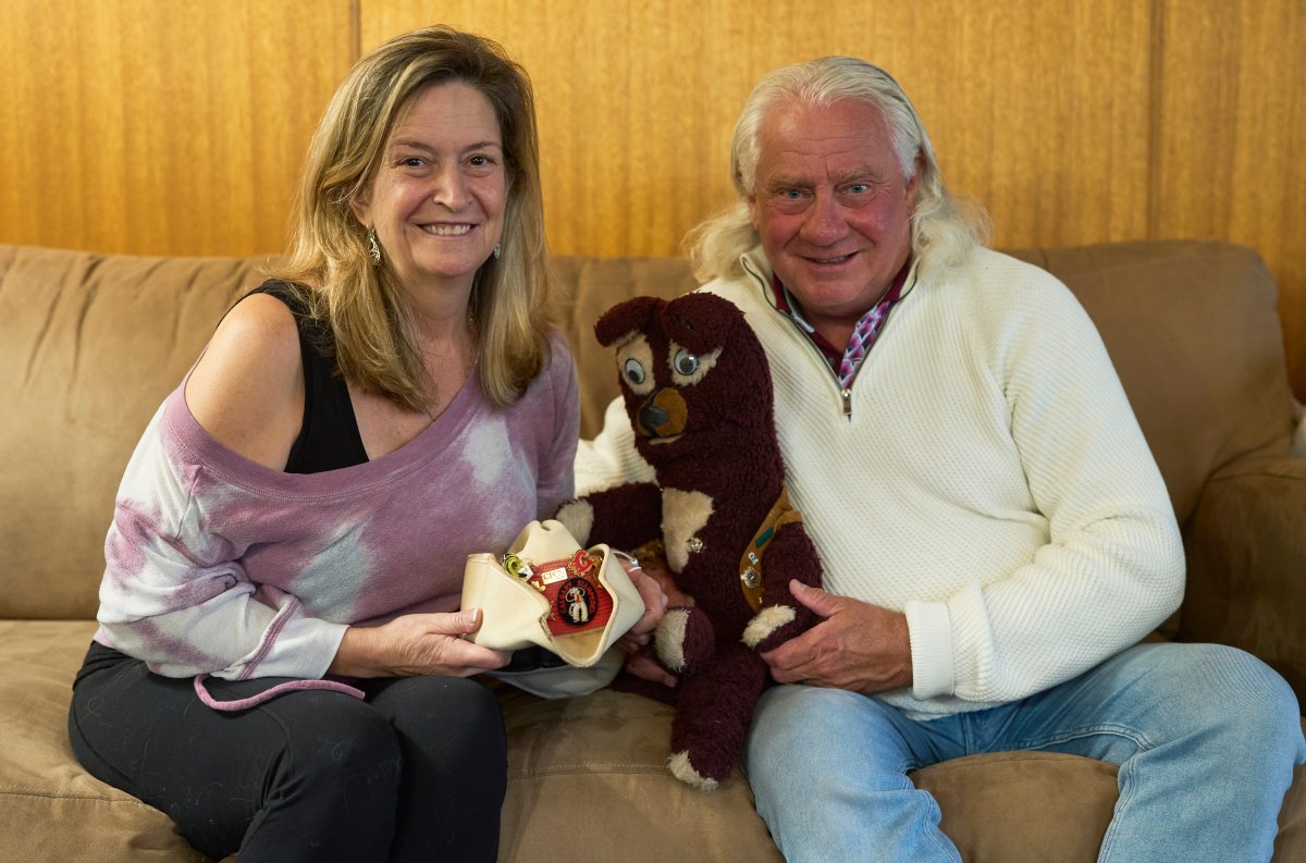 Brenda Barge and Ken Barge talk about their father’s life, Ron Barge creator of the children’s show Buck Shot in Calgary on Wednesday, August 28, 2024.